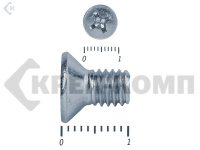 Винт потайной,цинк DIN965 6х 10 (10000шт)