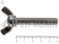 Винт-барашек, американский тип НЕРЖАВЕЙКА DIN 316 А2 10х50 (5 шт)