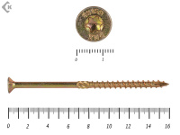 Саморезы Конструкционные, потай Torx, желтый цинк   8.0х160 мм (100 шт) 