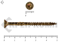 Саморезы Конструкционные, потай Torx, желтый цинк   4.0х 50 мм (20 шт) 