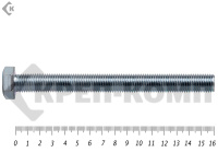 Болт полная резьба, цинк DIN933 24х160 пр.5,8 (40шт)