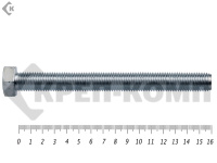 Болт полная резьба, цинк DIN933 16х160 пр.10,9 (25кг/99)