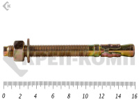 Анкер клиновой 16х160, желтый цинк (4шт)