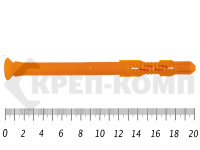 Дюбель рамный без шурупа 14х 200 ПОТАЙ полипропилен под м10 (50 шт) 