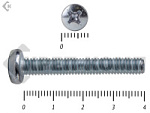 Винт полуцилиндрическая головка,цинк DIN7985 4х40 (3000шт) – фото