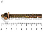 Анкер клиновой  8х 80, желтый цинк (100шт) – фото