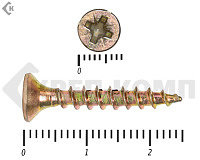 Саморез желтый цинк POZY 4х25 Фасовка (1500шт)