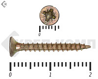 Саморез желтый цинк POZY  2,5х20 (300шт)